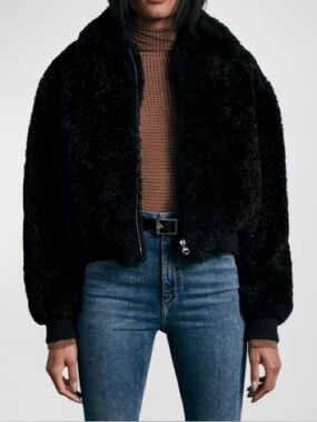 Rag & Bone Black Shearling Jacket